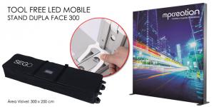 TOOL FREE LED MOBILE STAND DUPLA FACE 300