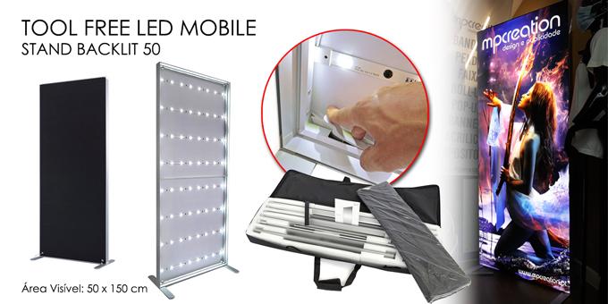 TOOL FREE LED MOBILE STAND BACKLIT 50